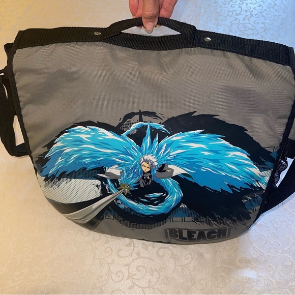 Anime Bleach Shoulder Bag Messenger Bag Padded Computer Bag Hitsugaya Toshiro - Picture 10 of 17